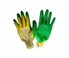 Перчатки х/б "Двойной латексный облив" зелен.цвета